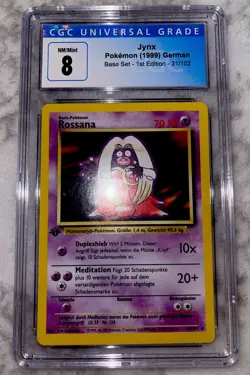 Pokemon TCG Jynx Base Set 31/102 Regular 1ST EDITION 🔥 German CGC 8 NM/MINT - Image 1