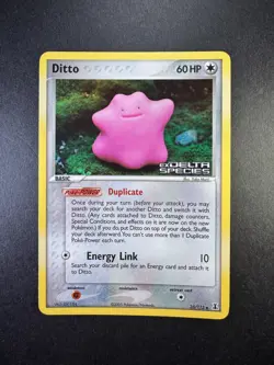 2005 POKEMON DITTO EX DELTA SPECIES REVERSE FOIL HOLO STAMPED 35/113 - Image 1