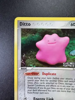 2005 POKEMON DITTO EX DELTA SPECIES REVERSE FOIL HOLO STAMPED 35/113 - Image 2