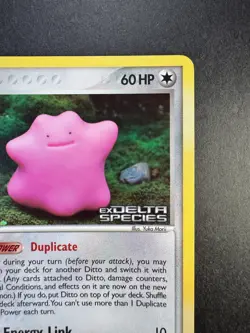 2005 POKEMON DITTO EX DELTA SPECIES REVERSE FOIL HOLO STAMPED 35/113 - Image 3