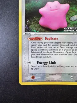2005 POKEMON DITTO EX DELTA SPECIES REVERSE FOIL HOLO STAMPED 35/113 - Image 4