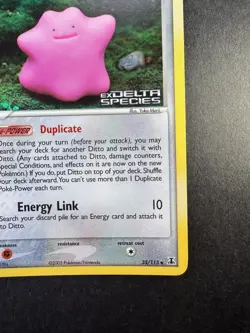 2005 POKEMON DITTO EX DELTA SPECIES REVERSE FOIL HOLO STAMPED 35/113 - Image 5