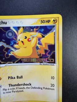 2005 POKEMON PIKACHU EX EMERALD 60/106 REVERSE FOIL STAMPED TCG - Image 3