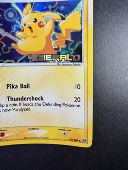 2005 POKEMON PIKACHU EX EMERALD 60/106 REVERSE FOIL STAMPED TCG - Image 5