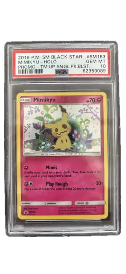 Pokemon Mimikyu TCG Black Star Promo 2019 SM163 Holo PSA 10 - Image 1