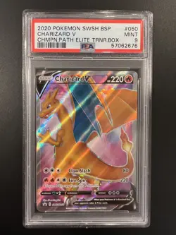 *BUNDLE* Pokemon SWSH Charizard V #50 Champions Path ETB Promo PSA 10 and PSA 9 - Image 3
