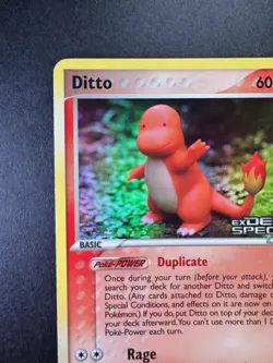 Pokemon Ditto (Charmander) 2005 EX Delta Species 61/113 Reverse Holo Stamped TCG - Image 2