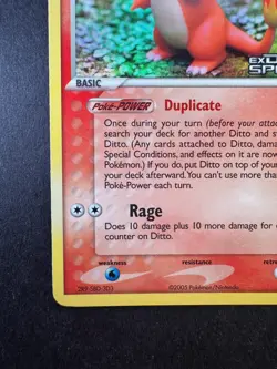 Pokemon Ditto (Charmander) 2005 EX Delta Species 61/113 Reverse Holo Stamped TCG - Image 4
