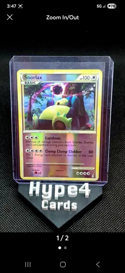 Pokemon Snorlax 33/95 Reverse Holo Rare Call of Legends 2011 TCG English LP - Image 1