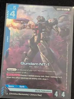 Gundam NT-1 GD03-001 LR - Gundam TCG: Steel Requiem - English NM FOIL TCG - Image 1