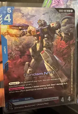 Gundam NT-1 LR GD03-001 Steel Requiem Gundam TCG English NM - Image 1