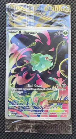 Pokemon Bulbasaur 133/132 Pokemon TCG Mega Evolution Stamped Promo SEALED - Image 1