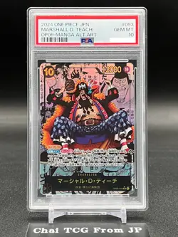 PSA 10 Teach OP09-093 Manga Alt Art Emperors in the New World ONE PIECE Japanese - Image 1