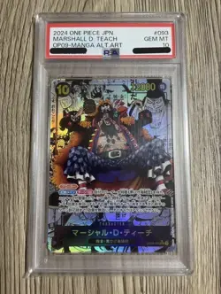 PSA 10 Teach OP09-093 Manga Alt Art Emperors in the New World ONE PIECE Japanese - Image 1
