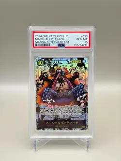 PSA 10 Teach OP09-093 Manga Alt Art Emperors in the New World ONE PIECE Japanese - Image 2
