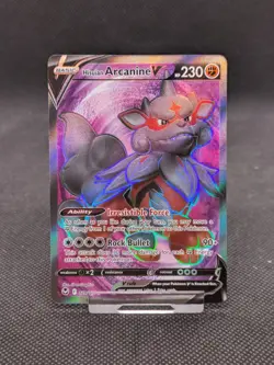 Pokemon Hisuian Arcanine V 179/195 SWSH Silver Tempest Full Art Card MINT! - Image 1