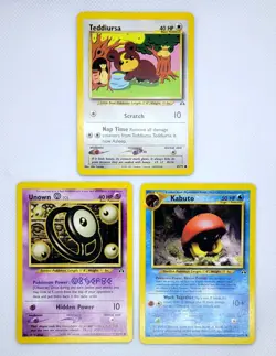 Vintage Pokemon Cards(6) *NM* - Neo Discovery - 2001: Teddiursa, Mareep, Unknown - Image 2