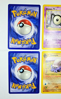 Vintage Pokemon Cards (4) *NM* - Neo Discovery - 2001: Pupitar, Unown, Omanyte - Image 4
