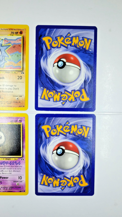 Vintage Pokemon Cards (4) *NM* - Neo Discovery - 2001: Pupitar, Unown, Omanyte - Image 5