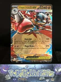 Pokemon Card Mega Lucario EX 077/132 Double Rare Mega Evolution Base Set NM - Image 1