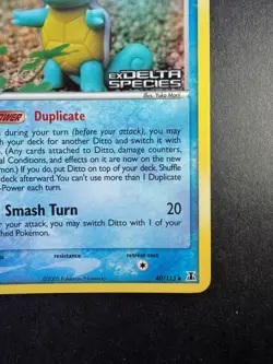 Ditto (Squirtle) EX Delta Species 40/113 Reverse Holo STAMPED Pokemon Card TCG - Image 5