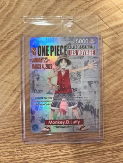 🔥🏀One Piece Monkey.D.Luffy US College Basketball Promo Card *SEALED*🔥🏀 - Image 3