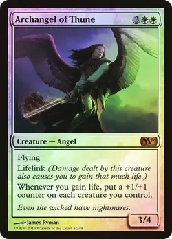 Archangel of Thune – NM Foil – Magic 2014 – Magic the Gathering (MTG) – M14 #5 - Image 1