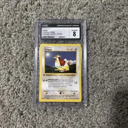 Pidgey 57/102 1st Edition Pokemon Base Set CGC 8 Mint - Image 1
