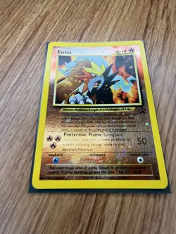 Entei #34 Black Star Promo Reverse Holo WotC Vintage Pokemon TCG MP 008 - Image 4
