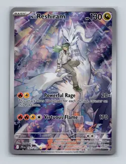 N's Reshiram 167 2025 Pokemon Journey Together Illustration Rare Card NM - Image 1