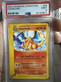 2002 Pokemon Charizard Expedition #39 Base Set PSA 9 MINT - Image 1