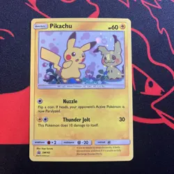 Pokemon TCG Pikachu SM162 Team Up Black Star Promo NM - Image 1