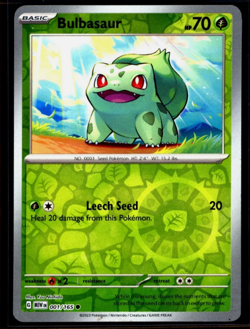 Bulbasaur - (Reverse Cosmos Holo) (Costco Exclusive) 1/165 Pokemon TCG - Image 1