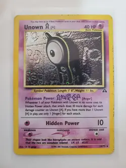 Unown [A] 14/75 Neo Discovery Holo HP Pokemon TCG - Image 1