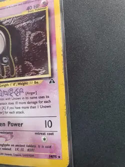 Unown [A] 14/75 Neo Discovery Holo HP Pokemon TCG - Image 5