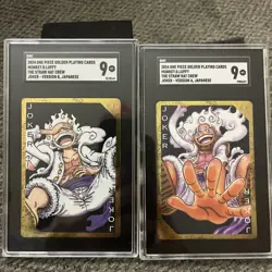 One Piece Golden Playing Cards Monkey.D.Luffy Jokers 2024 SGC 9 - Image 1
