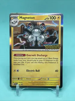 Magneton SVP 153 Black Star Promo Pokemon TCG Surging Sparks Prerelease Stamped - Image 1