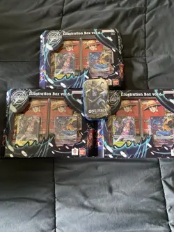 One Piece Card Game: Illustration Box Volume 6 Lot of 3 Sealed With One Sabo Tin - Image 1