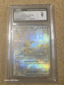 2023 POKEMON ALAKAZAM EX SIR 201/165 SCARLET & VIOLET 151 CGC 9 MINT - Image 1