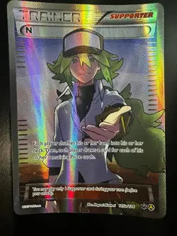 Pokemon TCG N 105a/124 Full Art Trainer, excellent condition - Image 1