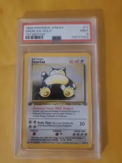 Pokemon Jungle 1st Edition Snorlax Holo Rare #11 PSA 9 Mint - Image 1