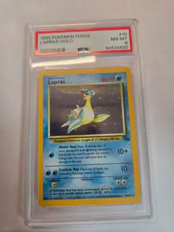 PSA 8 NM-MT Lapras 10/62 Fossil Holo - Image 1