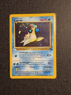 Pokemon TCG Fossil Lapras 10/62 ITALIAN Holo Rare LP - Image 1