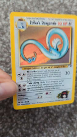 Erika's Dragonair 004/132 Gym Heroes Holo Pokemon TCG Vintage Card - Image 2