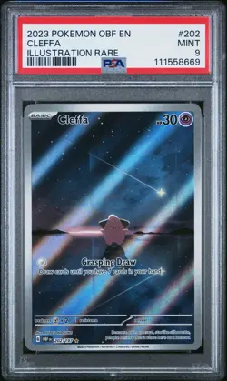 Cleffa 202/197 PSA 9 Pokemon Obsidian Flames Illustration Rare 2023 SV03 - Image 1