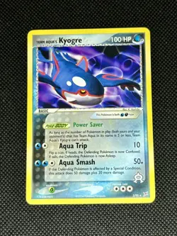 2004 Team Aqua’s Kyogre NM- 3/95 Pokemon Team Magma vs Team Aqua Non Holo Rare - Image 1