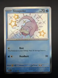 Pokemon TCG Slowpoke 116/091 SV: Paldean Fates Baby Shiny Holo - NM - Image 1