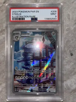Pokemon TCG Steelix Paradox Rift Holo Card 208/182 PSA 9 - Image 1