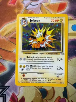 Jolteon Jungle 4/64 Holo Rare Vintage WOTC Pokemon Card NM - Image 1