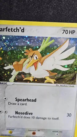 Pokemon Emerald Card Farfetch'd Secret Rare Holo 107/106 EXC/NM - Image 2